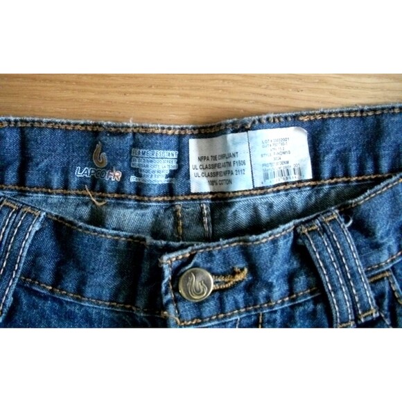LAPCO FR Flame Resist 350 Jeans Mens 36X34 (36x32) Comfort Flex Denim Work Wear - Picture 6 of 12